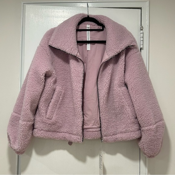 Lululemon - Cinchable Fleece Zip Up - Pink Peony, Size 6.0 - NWT - Picture 3 of 7
